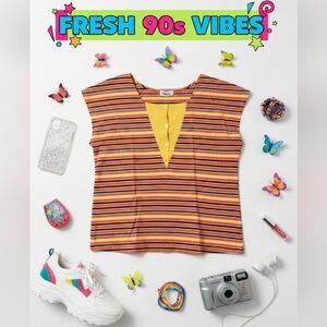 Chloé Multicolor Striped Sleeveless Top Size 40 (US 8)